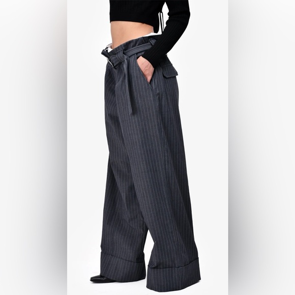 GANNI grey wide leg trousers . New wt/t. Size 38(eu) - Picture 4 of 7